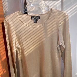 Gold Mettalic Long Sleeved Sweater